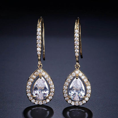Buycenter Zircon Drop-shaped Earrings - Fashion Pearls Jewelry for Women - Buy Center