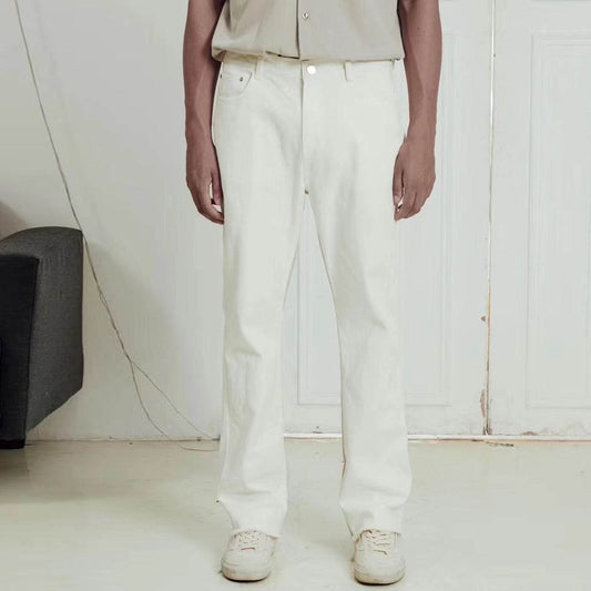 Buycenter Color Contrast Fashion Jeans - Tassel Slight Flared Pants - Buy Center