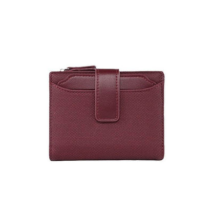 Women's Solid Color Leather Wallet - Stylish, Compact & Durable Accessory - Buy Center