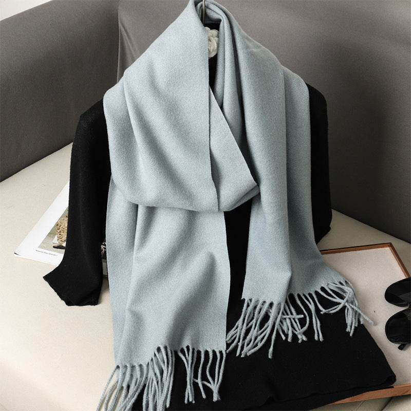 Solid Color Cashmere-like Scarf for Women - Warm, Quick-Drying Shawl - Buy Center