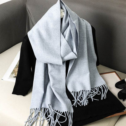 Solid Color Cashmere-like Scarf for Women - Warm, Quick-Drying Shawl - Buy Center