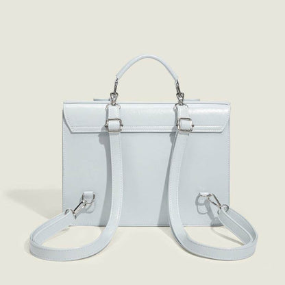 Stylish Women's Preppy Backpack - Durable PU, Clamshell Design 2025 - Buy Center