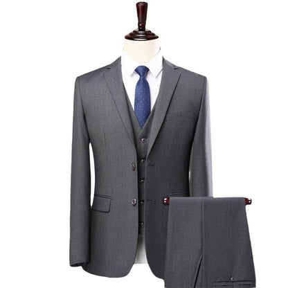 Buycenter Men's Slim Fit Two-Piece Suit Set - Stylish Casual Wedding Attire - Buy Center