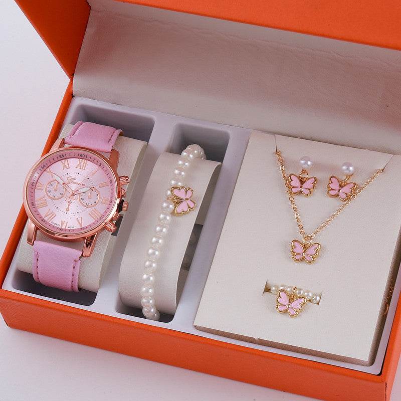 Ladies Graduated Belt Watch Jewelry Set - Stylish Accessory for Every Occasion - Buy Center