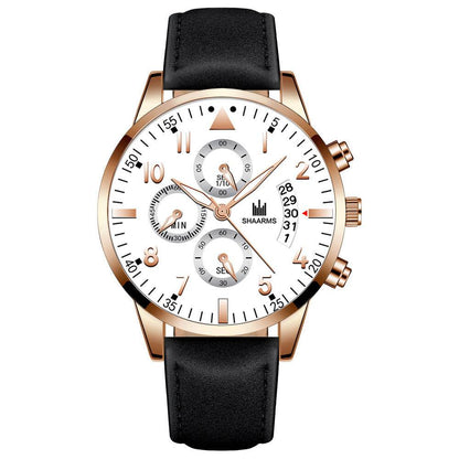 BuyCenter Men's Casual Quartz Watch - Stylish Rose Gold & Imitation Leather - Buy Center