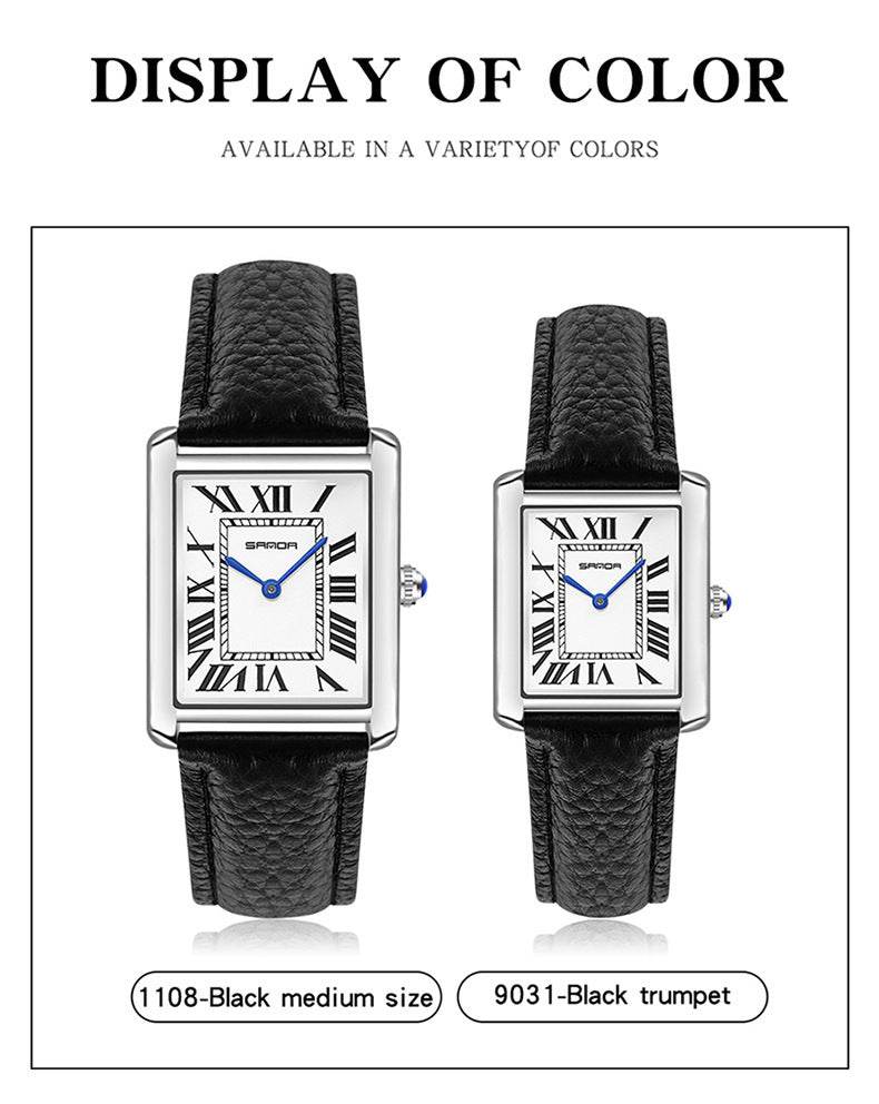 Roman Scale Waterproof Couple Watch - Trendy Fashionable Accessory 2025 - Buy Center