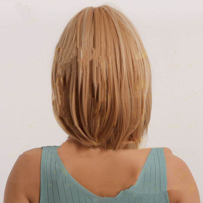 Golden Mixed Color Bobo Wig - Trendy Synthetic Hairpiece for Women - Buy Center