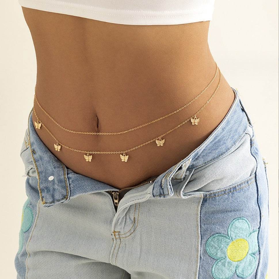 Buy Center Transparent Rhinestone Waist Chain - Stylish Body Jewelry - Buy Center