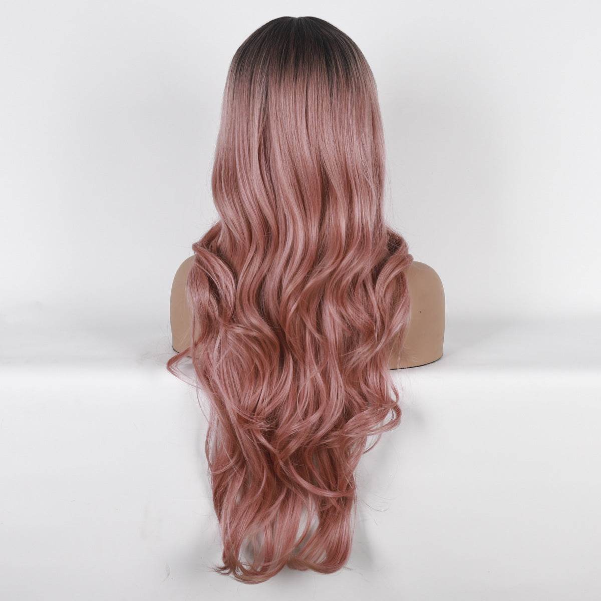 Long Curly Hair Wig with Bangs - Premium Matte Silk for Natural Style - Buy Center