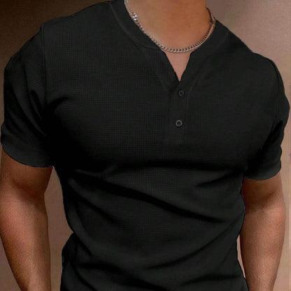 Summer V-Collar Short Sleeve Coat - Stylish Casual Wear for Men - Buy Center