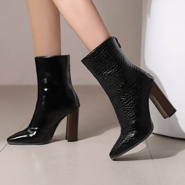 Women's High Heels Ankle Boots - Fleece-lined, French Style for Fall/Winter - Buy Center