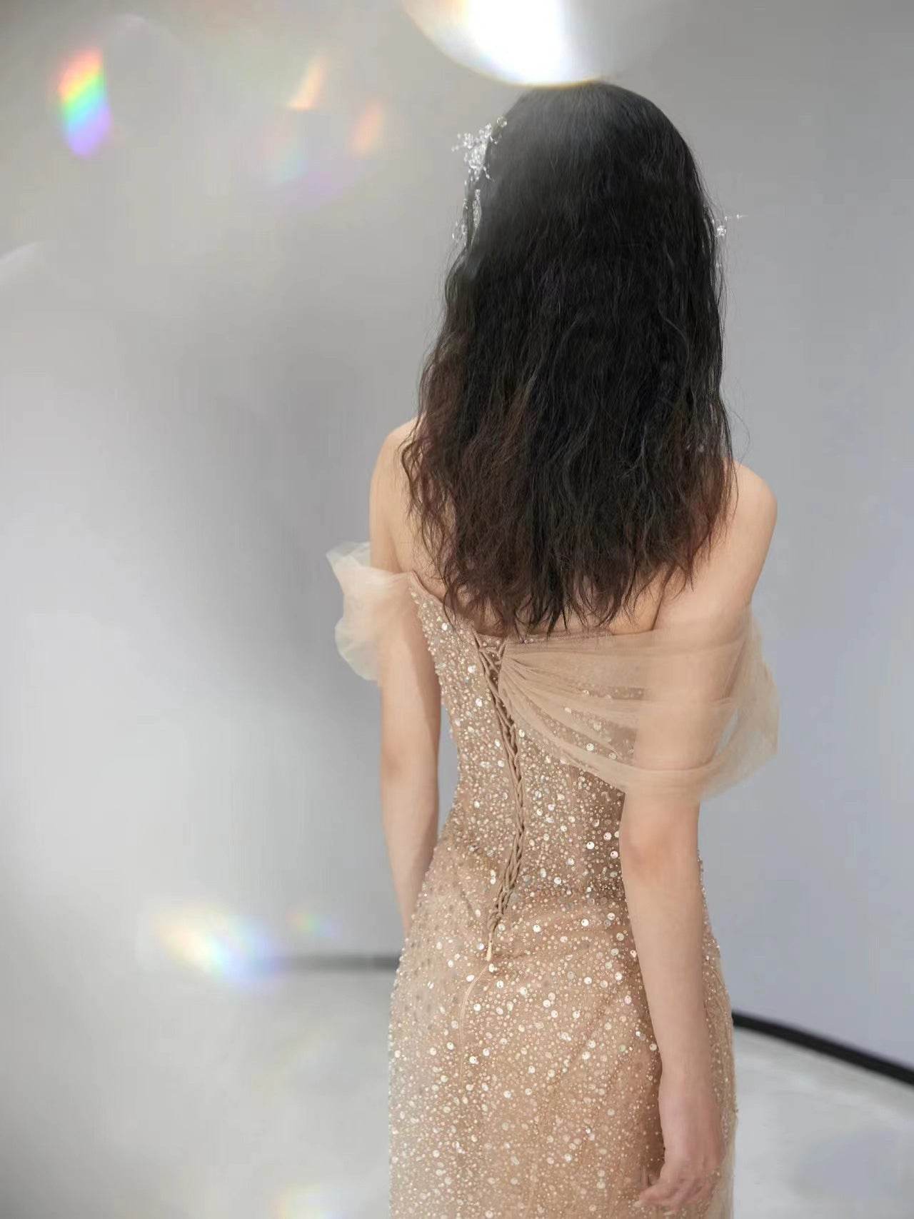 Buycenter Off Shoulder Fish Tail Dress - Elegant Evening Gown for Any Occasion - Buy Center