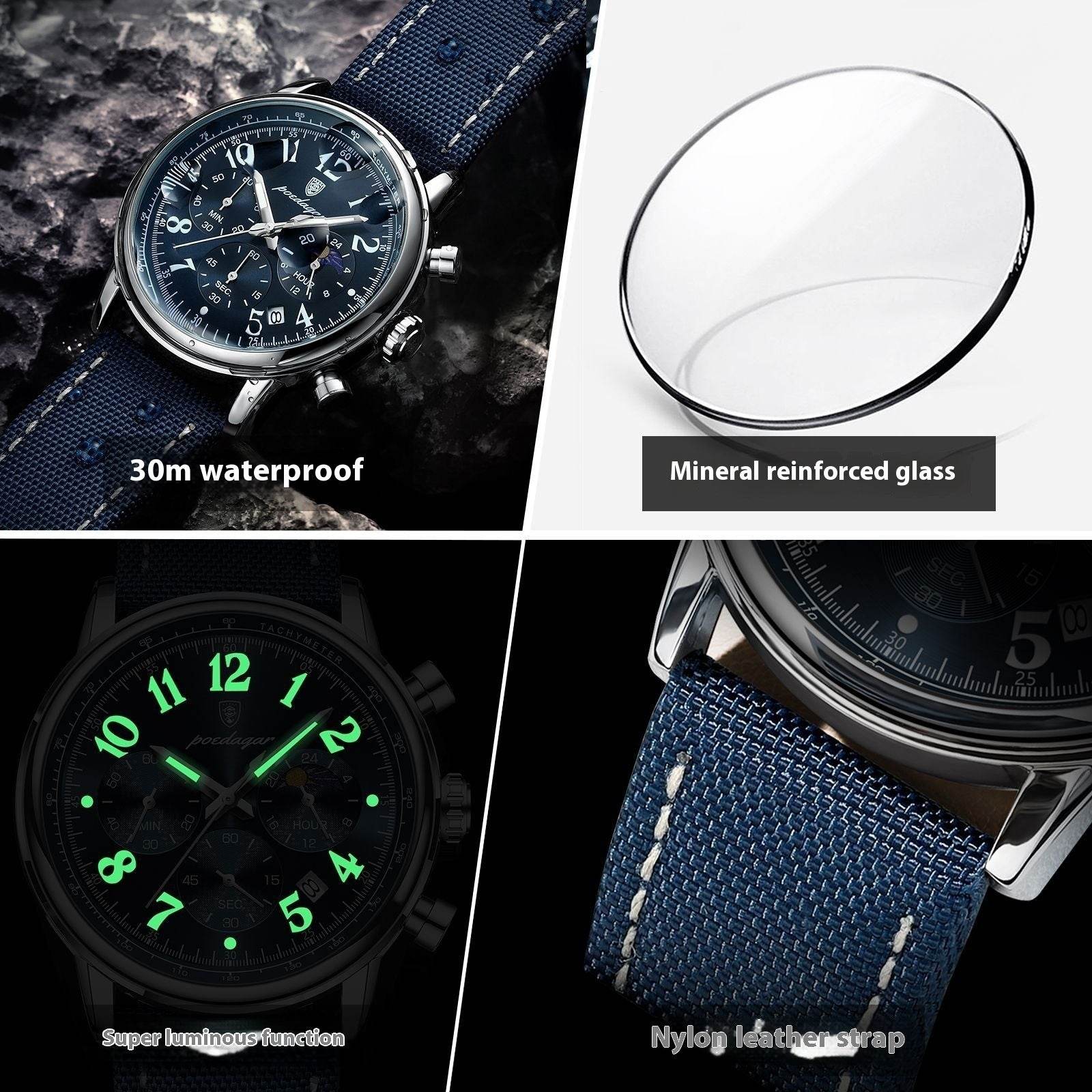 Buycenter Multi-functional Waterproof Quartz Watch - Stylish Casual Design - Buy Center