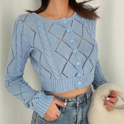 Retro High Waisted Sweater for Women - Slimming Long Sleeve Style - Buy Center