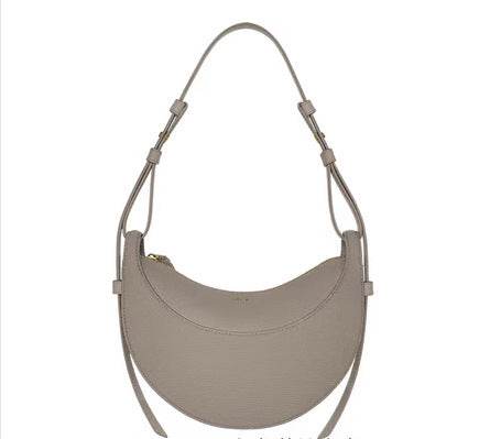 Buycenter Litchi Pattern Crescent Leather Bag - Stylish Evening Accessory - Buy Center