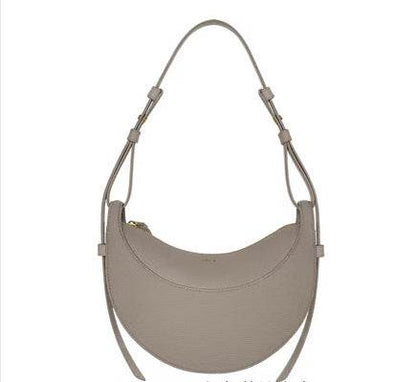 Buycenter Litchi Pattern Crescent Leather Bag - Stylish Evening Accessory - Buy Center