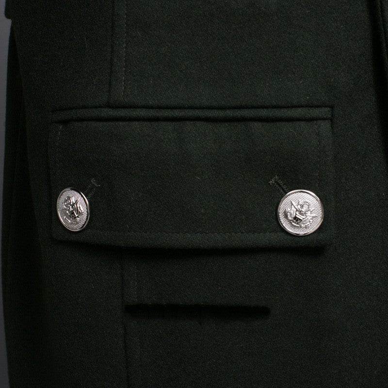 Buycenter Double-Row Woolen Coat for Men - Stylish & Comfortable Trench - Buy Center