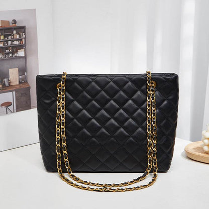 Rhombus Casual Tote Bag - Vintage Chain Shoulder Bag for Daily Style - Buy Center