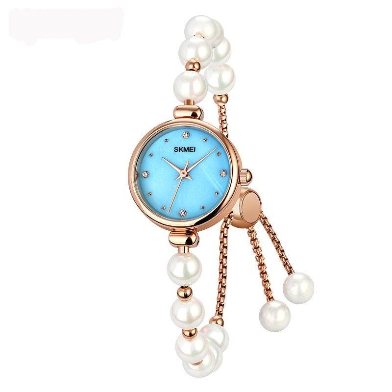 Buy Center Elegant Women's Quartz Watch - Pearl Strap & All-match Design - Buy Center