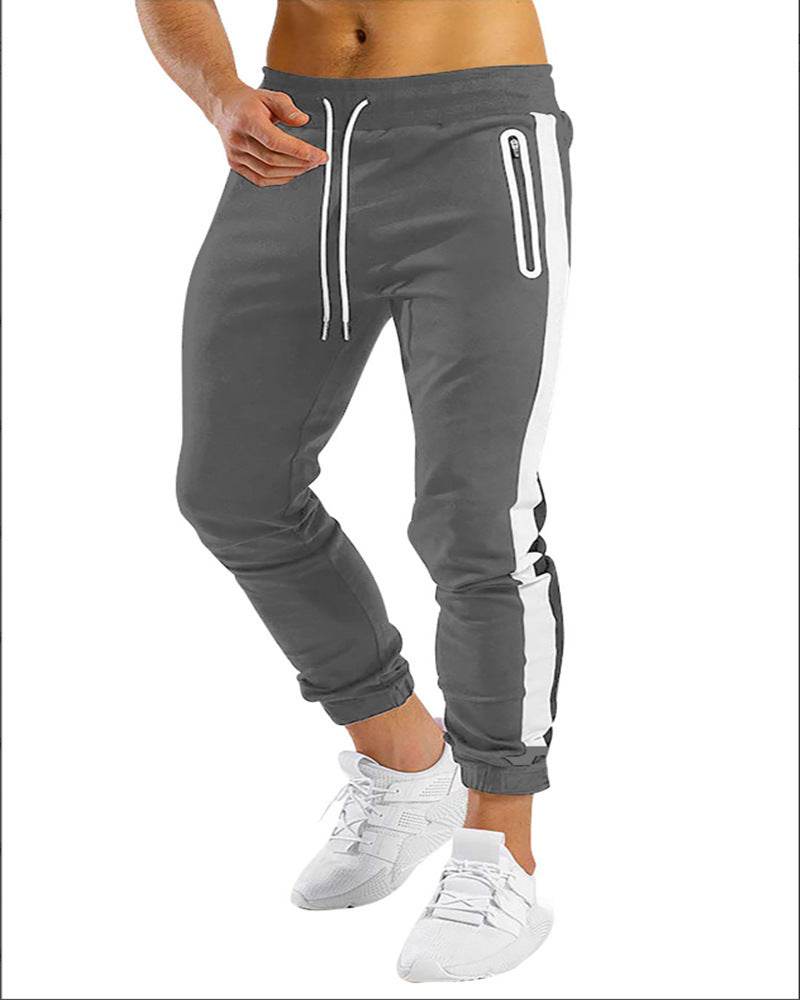 Men's Trendy Running Fitness Trousers - Velcro, Moisture-Wicking Design - Buy Center