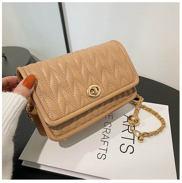 Retro Fashion Chain Small Square Bag - Chic PU Evening Bag for Autumn - Buy Center