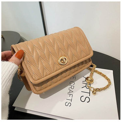 Retro Fashion Chain Small Square Bag - Chic PU Evening Bag for Autumn - Buy Center
