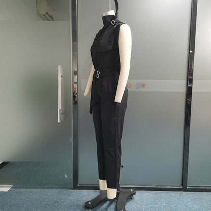 Elegant Shoulder Slimming Jumpsuit Set - Stylish Blouse & Pants Combo - Buy Center