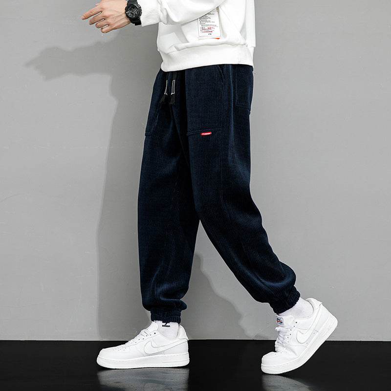 Men's Plus-Size Corduroy Casual Pants - Loose Wide Leg for Autumn Style - Buy Center