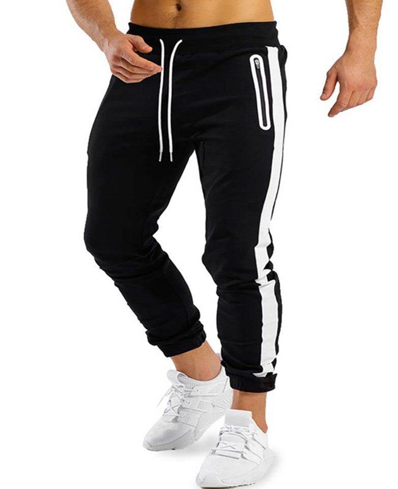 Men's Trendy Running Fitness Trousers - Velcro, Moisture-Wicking Design - Buy Center