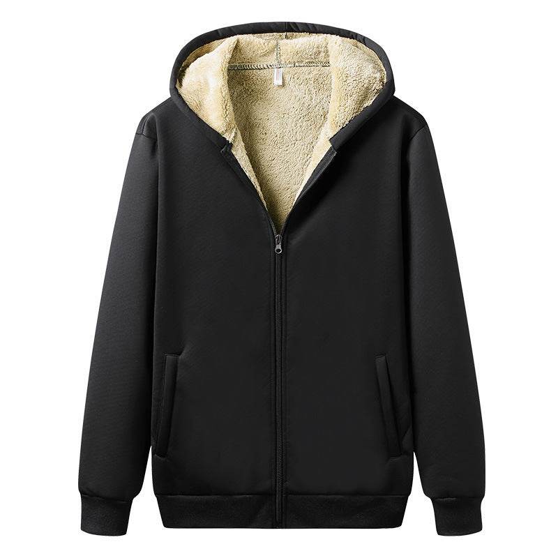 Plus Velvet Men's Casual Pajama Set - Stylish Lamb Velvet Comfort - Buy Center