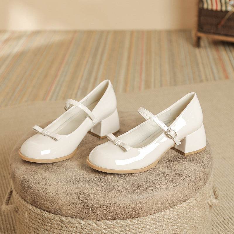 Buycenter French Mary Jane Pumps - Stylish Chunky Heel Shoes for Women - Buy Center