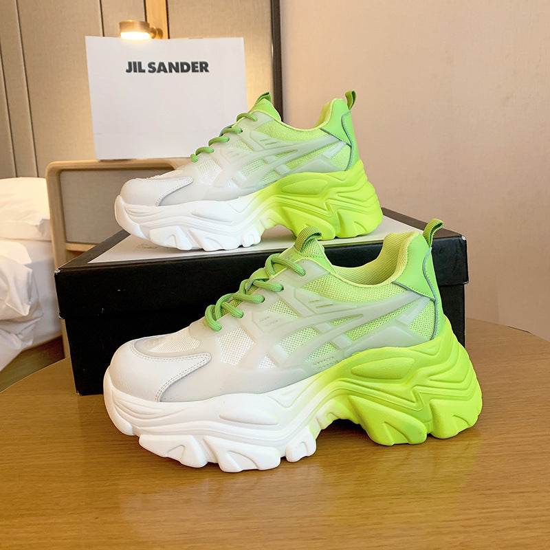 Buycenter Women's Colorful Sequin Lace-Up Sneakers - Trendy Platform Style - Buy Center