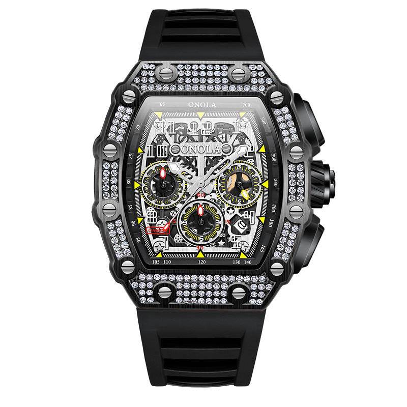Buycenter Multi-functional Mechanical Watch - Full Diamond Fashion Style - Buy Center