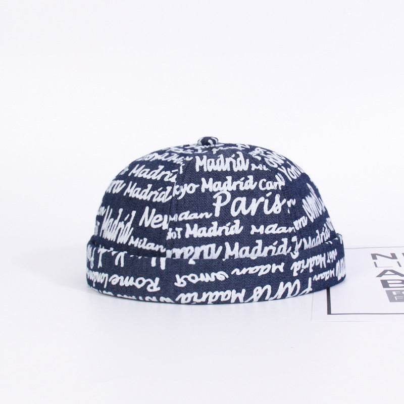 English Graffiti Landlord Hat - Stylish Cotton Beret in 3 Colors - Buy Center