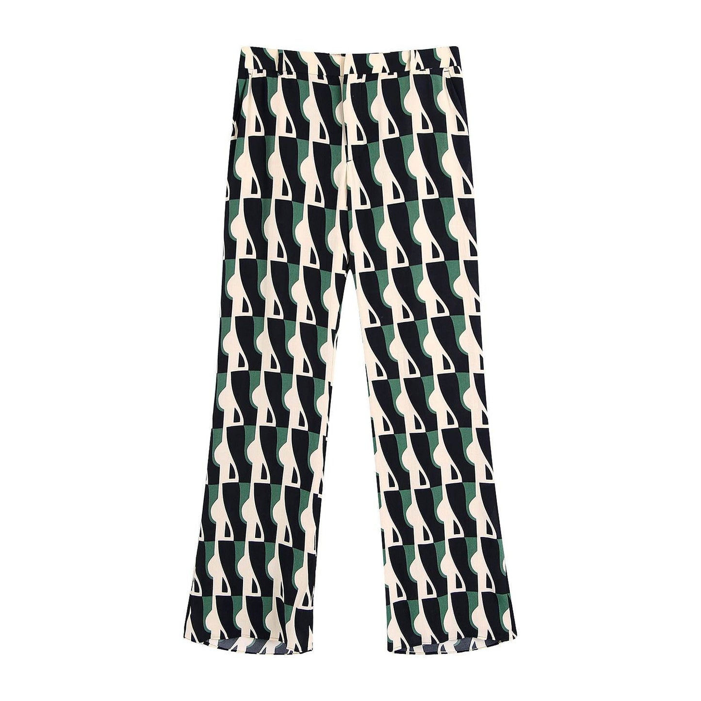 Stylish Men's Geometric Print Pants Suit - Comfortable Loose Blouse Set - Buy Center