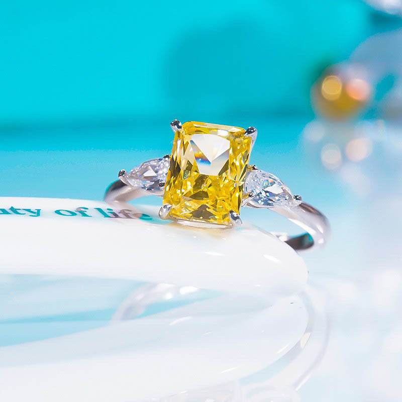 Buycenter S925 Colorful Rhinestone Ring - Stylish Women's Jewelry - Buy Center