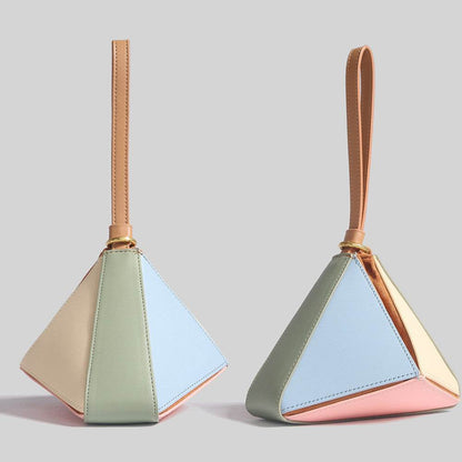 Triangular Diamond Grid Tote Bag - Adjustable Crossbody & Shoulder Strap - Buy Center