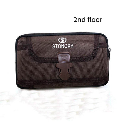 Stylish Oxford Cloth Waterproof Phone Bag - Trendy Zipper Waist Bag - Buy Center