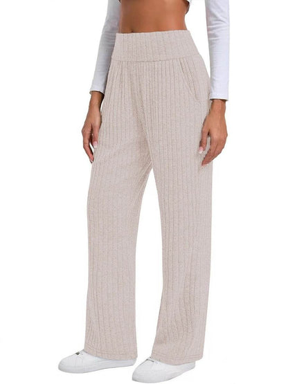 Buycenter Women's Wide Leg Pants - Comfortable Brushed Straight Style - Buy Center