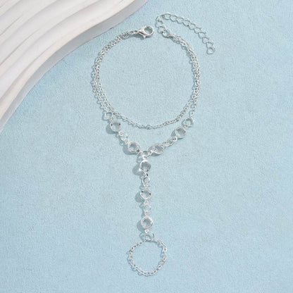 Luxury Minimalist Bracelet Ring - Elegant Copper Jewelry in Gold & Silver - Buy Center