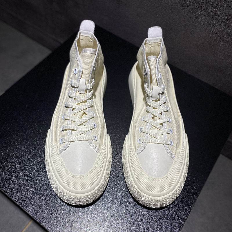 Men's Breathable Casual Sneakers - Stylish Lace-Up Vulcanize Shoes - Buy Center