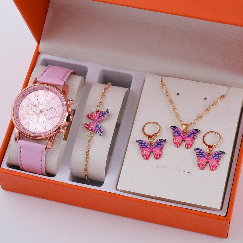 Ladies Graduated Belt Watch Jewelry Set - Stylish Accessory for Every Occasion - Buy Center