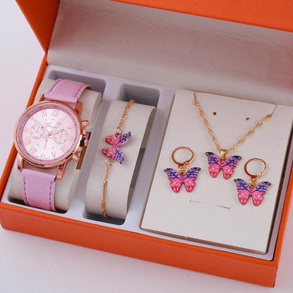 Ladies Graduated Belt Watch Jewelry Set - Stylish Accessory for Every Occasion - Buy Center