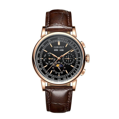 Men's Automatic Mechanical Watch - Waterproof Calendar & Stylish Design - Buy Center
