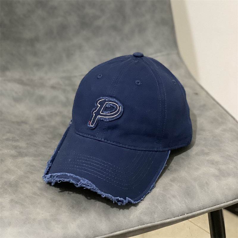 Buycenter Edged P Letter Baseball Cap - Soft, Stylish for Couples - Buy Center