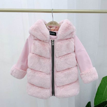 Children's Faux Fur Hooded Coat - Stylish, Warm & Trendy for 2025 - Buy Center