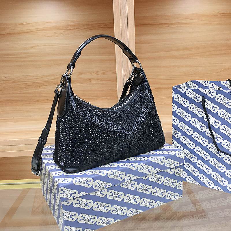 Stylish Rhinestone Tote - Large Capacity Dinner Clutch Bag for Women - Buy Center