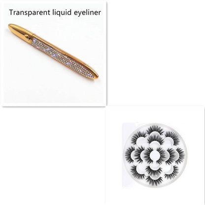 Multicolor Self-Adhesive Eyeliner False Eyelashes - Easy Application & Versatile Styles - Buy Center