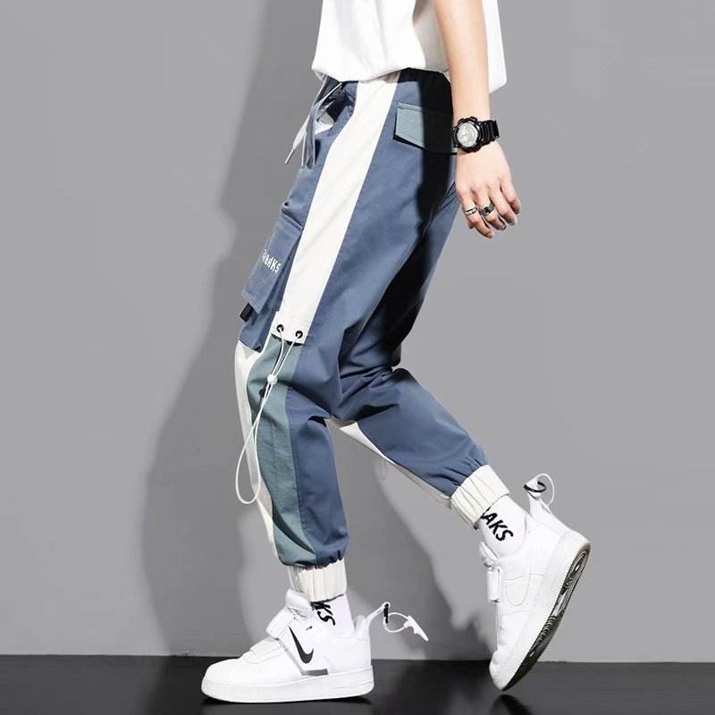 Men's Ankle-Tied Drawstring Cargo Pants - Stylish & Comfortable Design - Buy Center