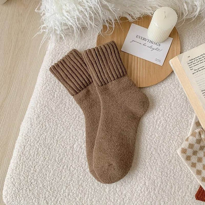 Women's Thick Fluffy Loop Socks - Cozy Black, Beige, Khaki Styles - Buy Center